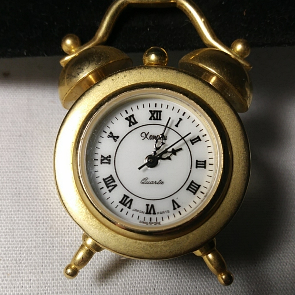 Mantel Carriage Clock  Gold Tone Mini Size